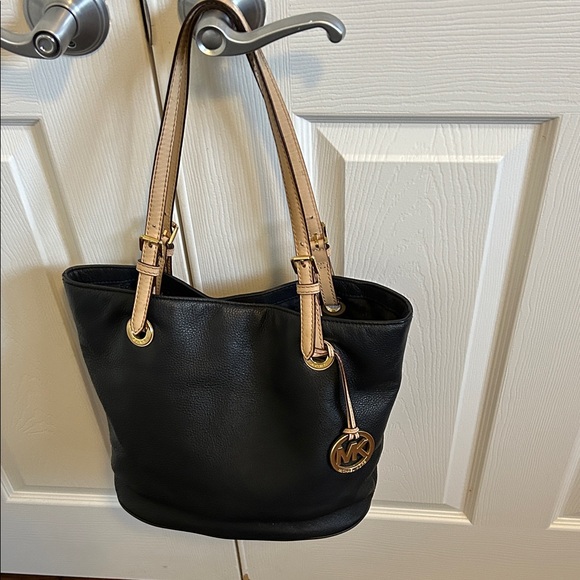 Michael Kors Handbags - Michael Kors Black and Tan Leather Tote